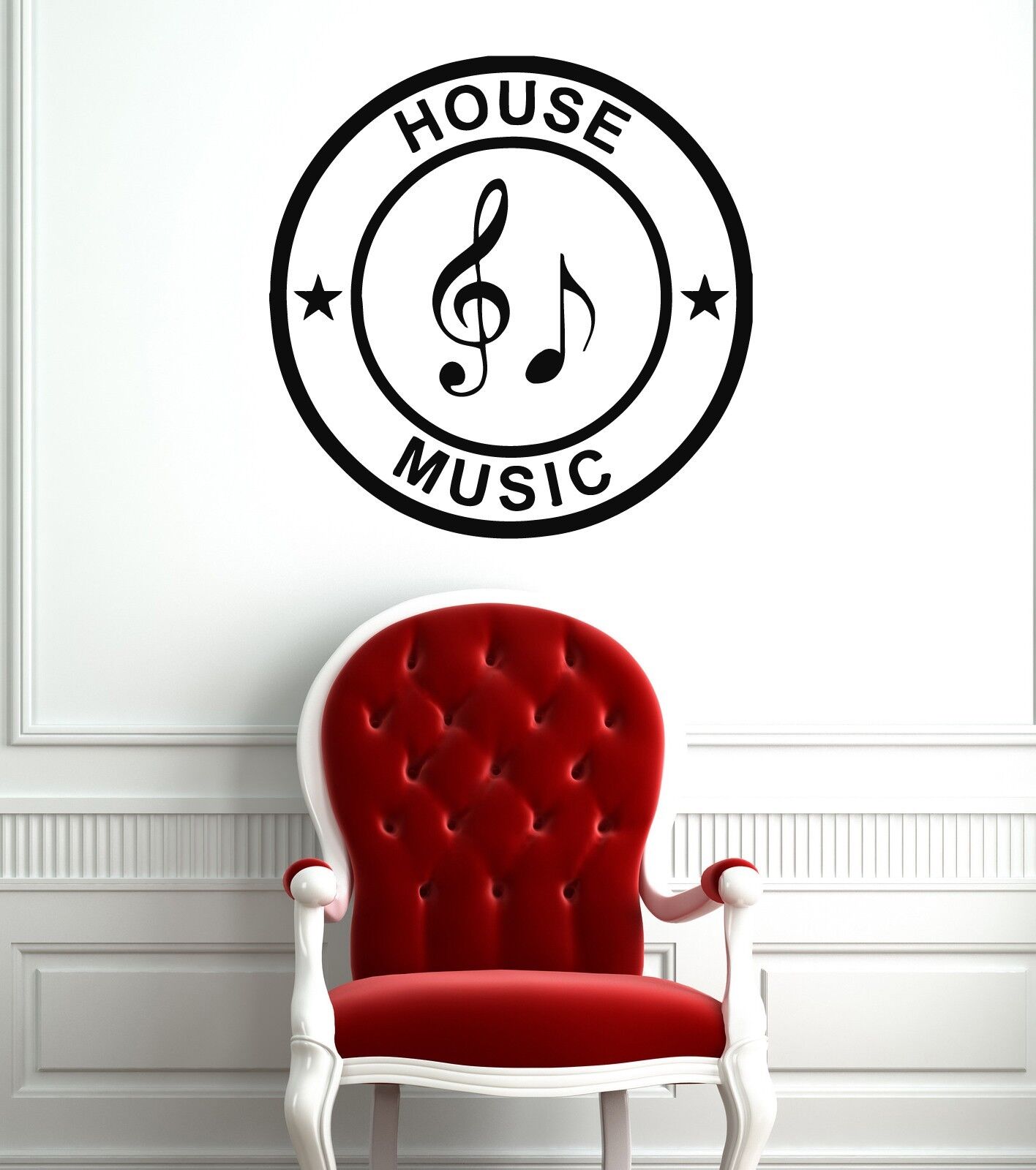 Wall Stickers Vinyl Decal House Music Print Coolest Decor for Room (ig1084)