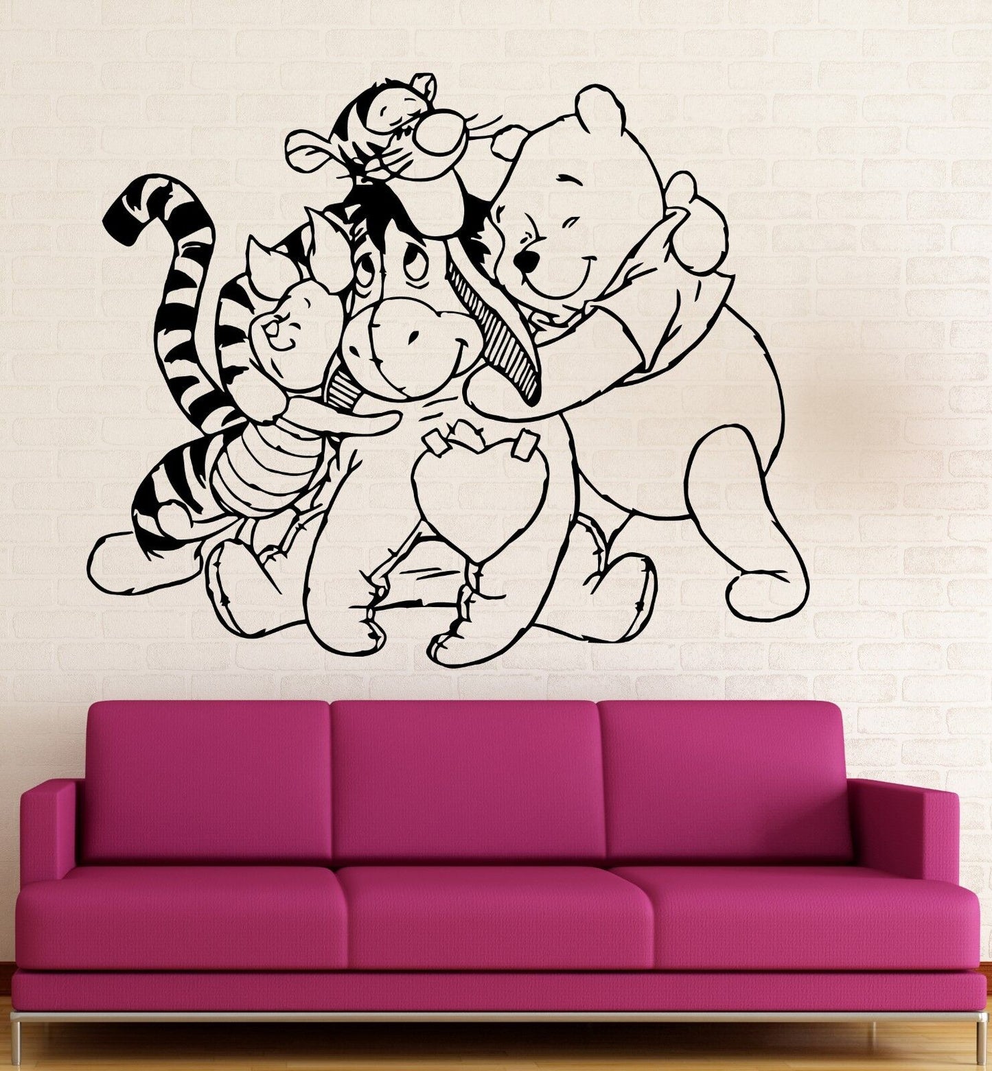 Wall Stickers Vinyl Decal Nursery Winnie The Pooh Cartoon Baby Room (ig1056)