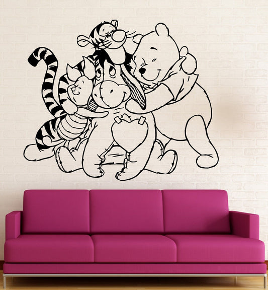 Wandaufkleber, Vinyl, Aufkleber, Kinderzimmer, Winnie The Pooh, Cartoon, Babyzimmer (ig1056)