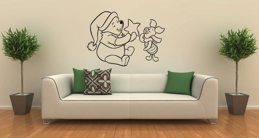 Wall Stickers Vinyl Decal Winnie The Pooh Cartoon Baby Positive Design (ig1052)