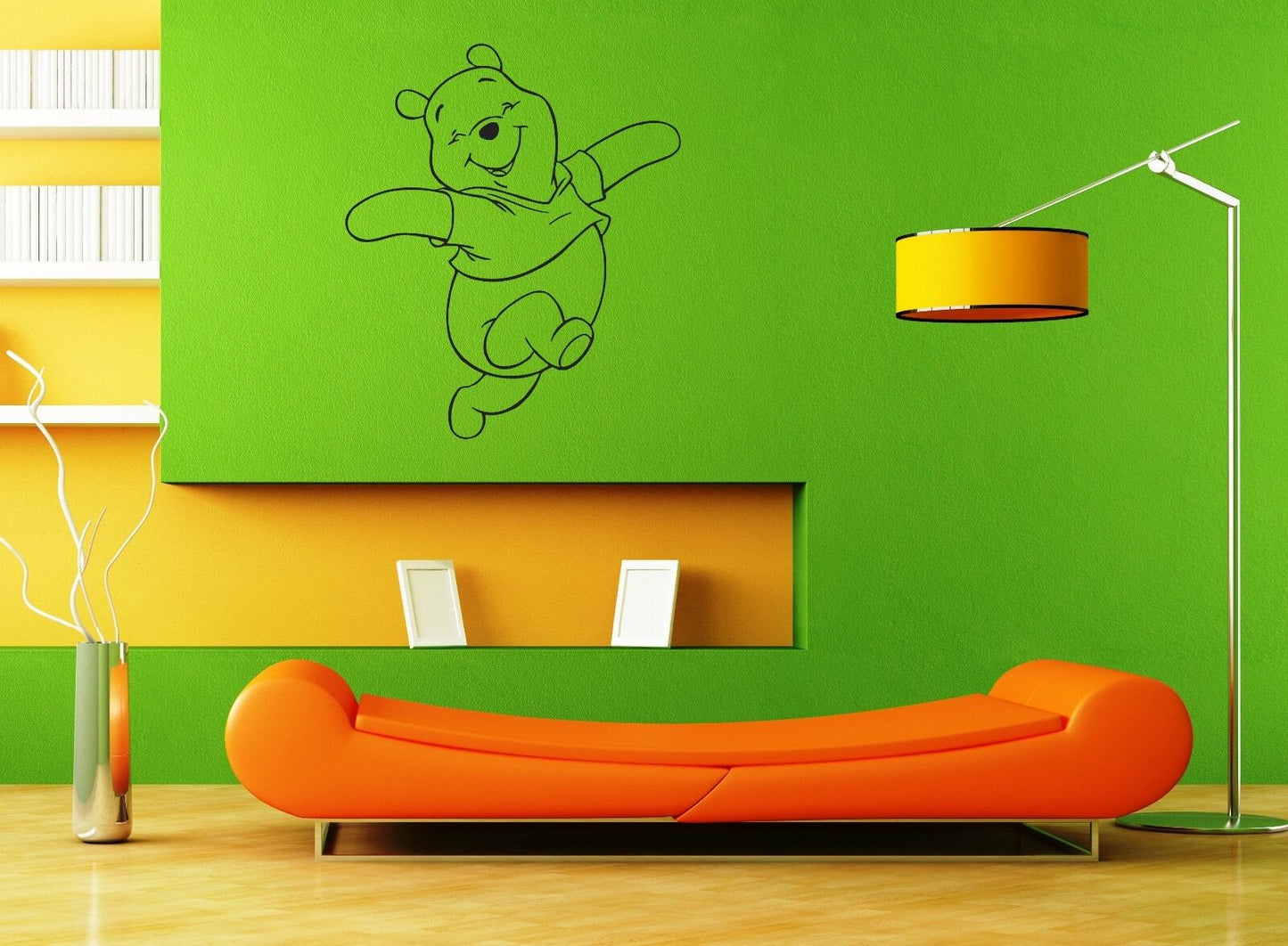 Wandaufkleber, Vinyl, für Babys, Cartoon, Winnie the Pooh, positives Design (ig1038)