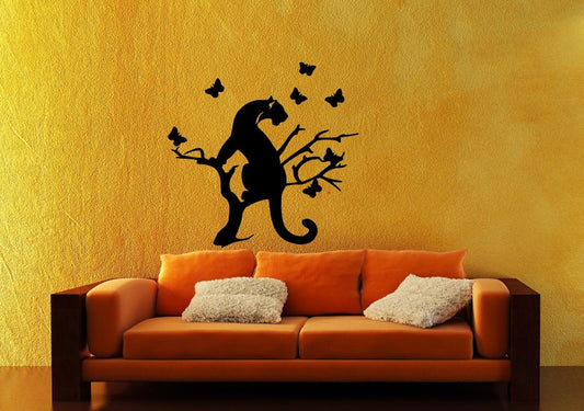 Wall Stickers Vinyl Decal Animal Tree Predator Panther Nice Room Decor (ig1030)