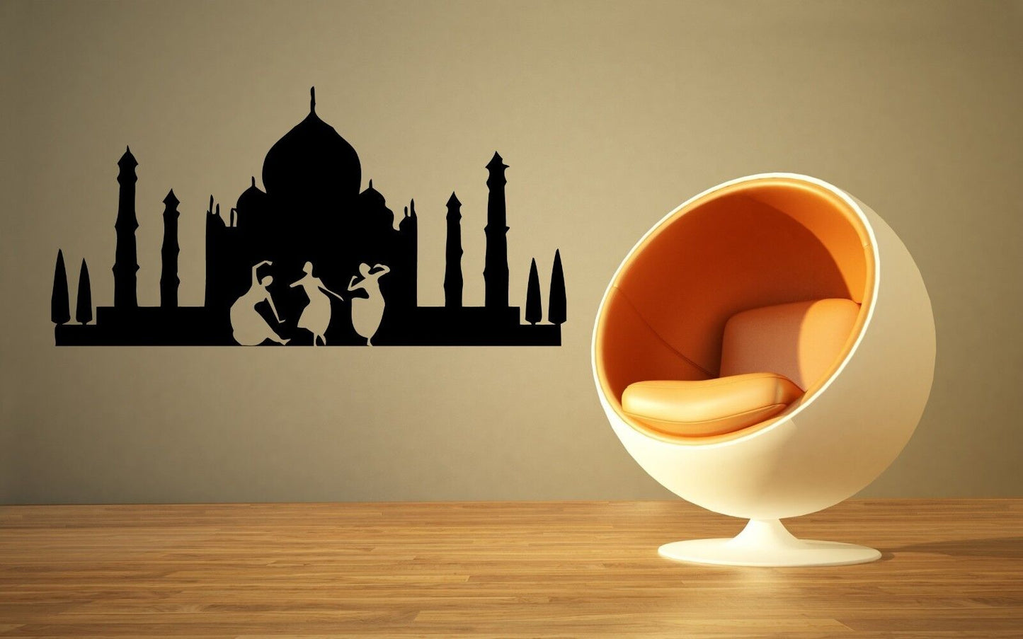 Wall Stickers Vinyl Decal Taj Mahal India Mosque Monument Dance Girls (ig1025)