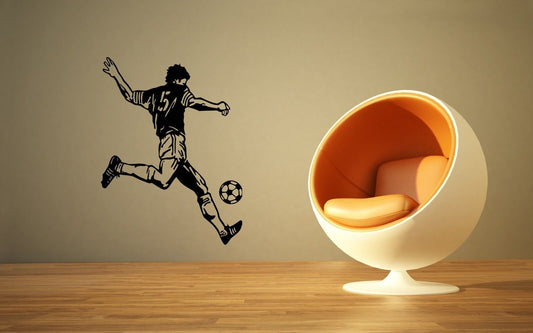 Wall Stickers Vinyl Decal Sports Soccer Ball Player  (ig1022)