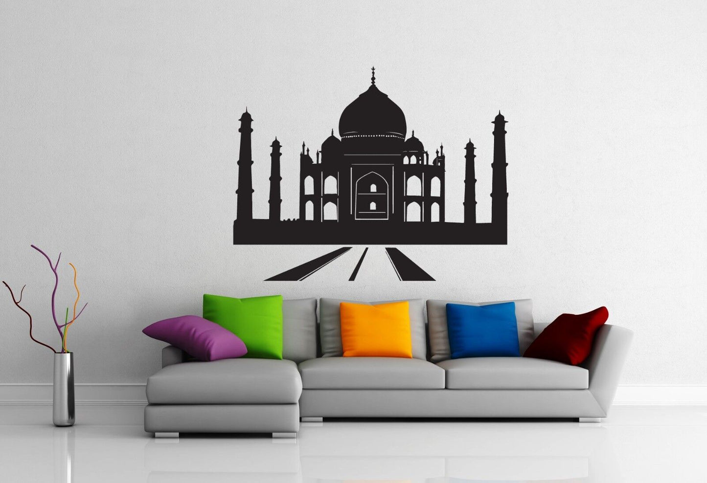 Wandaufkleber, Vinyl, Taj Mahal, Indien, Islam, Moschee, Mausoleum (ig1008)