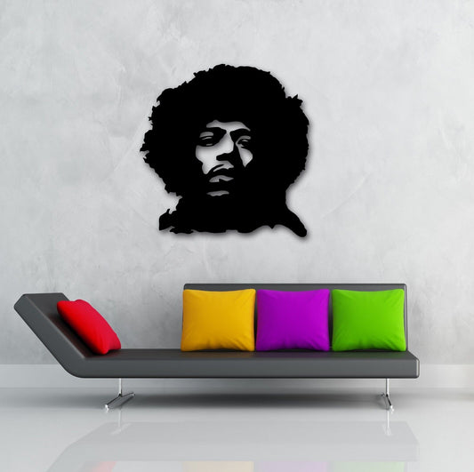 Wall Stickers Vinyl Decal Jimi Hendrix Rock Star Guitar Music (ig993)