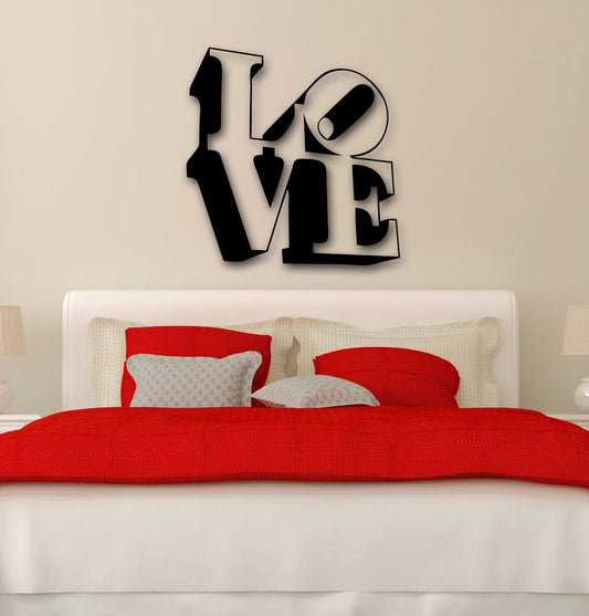 Wall Stickers Vinyl Decal Love Lettering Romance Decor for Bedroom (ig991)