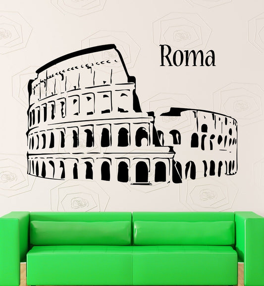 Wall Stickers Vinyl Decal Amphitheatre Colosseum Rome Italy Tourism (ig966)