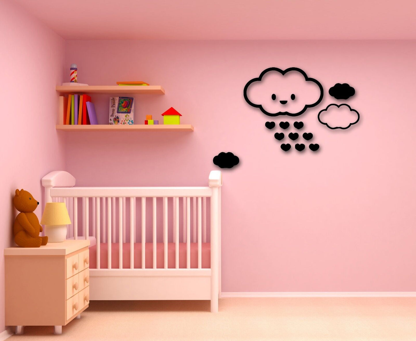 Wall Stickers Vinyl Decal Rain Sky Clouds for Kids Room (ig957)