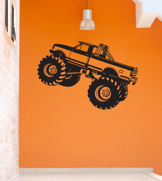 Wall Stickers Vinyl Decal Monster Truck Car Coolest Garage (ig919)