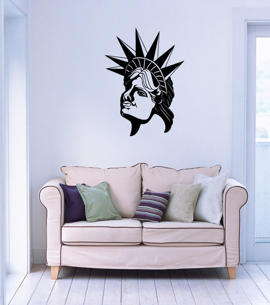 Wall Stickers Vinyl Decal Head Statue of Liberty United States (ig906)