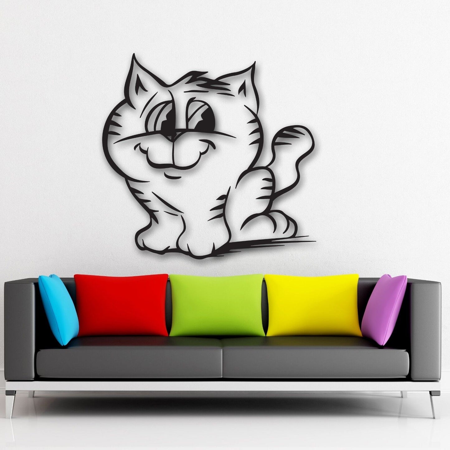 Wall Stickers Vinyl Decal Cute Cat Animal Pets Decor for Nursery (ig892)