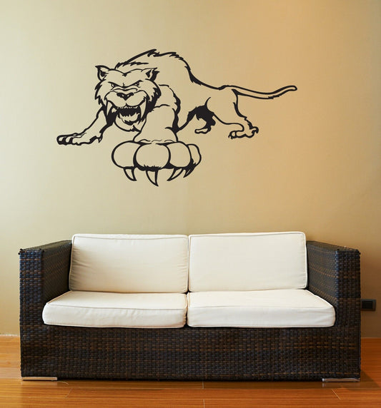 Wall Stickers Vinyl Decal Aggressive Tiger Animal Predator Cool Decor (ig889)