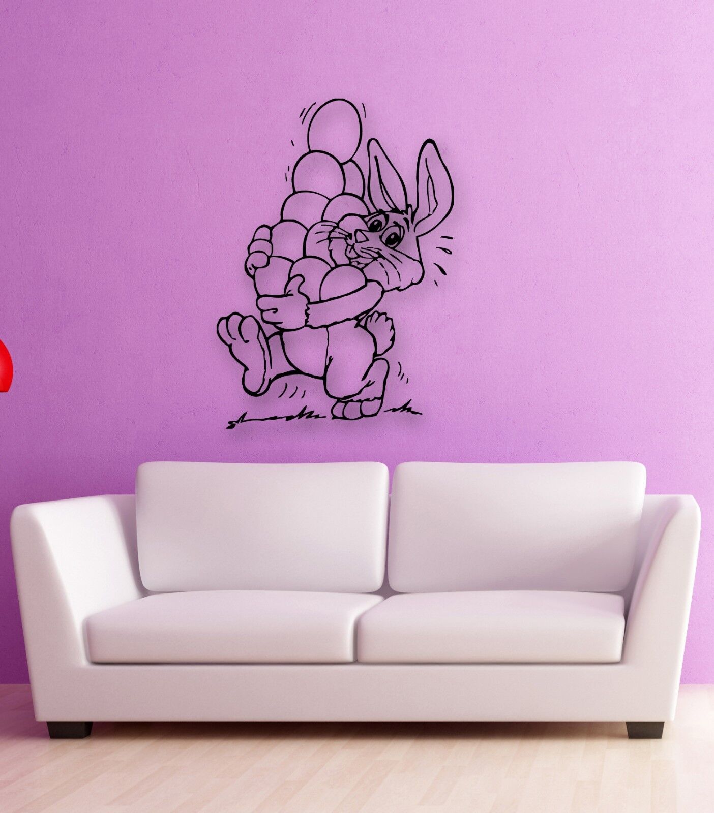 Wall Stickers Vinyl Decal Easter Bunny Eggs Festive Holiday Decor (ig877)