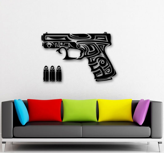 Wall Stickers Vinyl Decal Gun Chucks Firearms War Military (ig864)