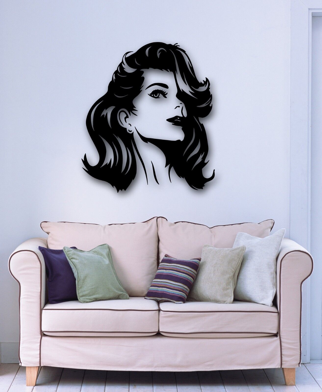 Wall Stickers Vinyl Decal Hot Sexy Girl Hairstyle Beauty Salon (ig846)