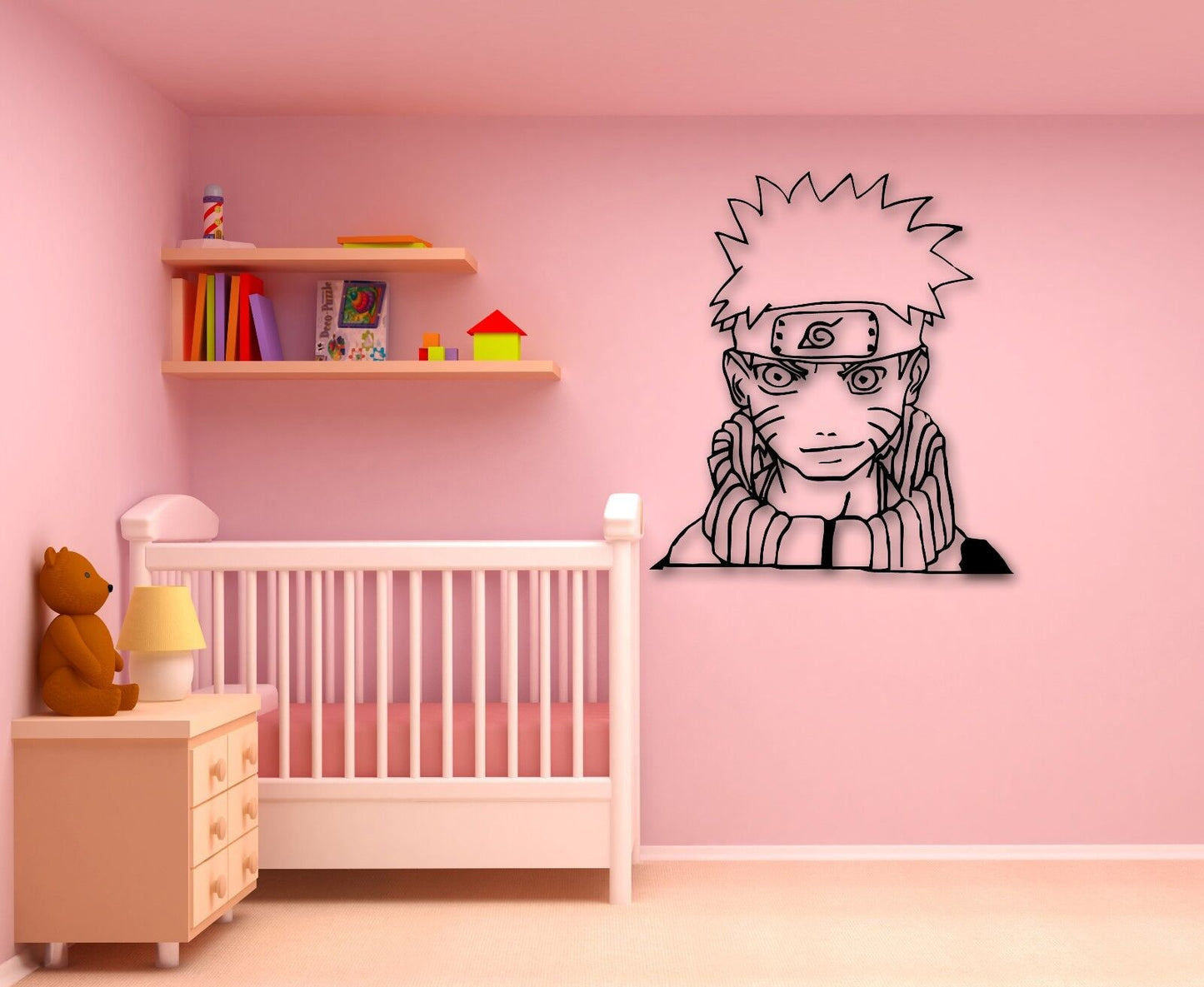 Stickers muraux en vinyle Naruto Anime Cartoon pour chambre d'enfant (ig835)