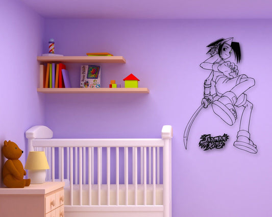 Autocollants muraux en vinyle, dessin animé Shaman King pour enfants, chambre d'enfant (ig833)