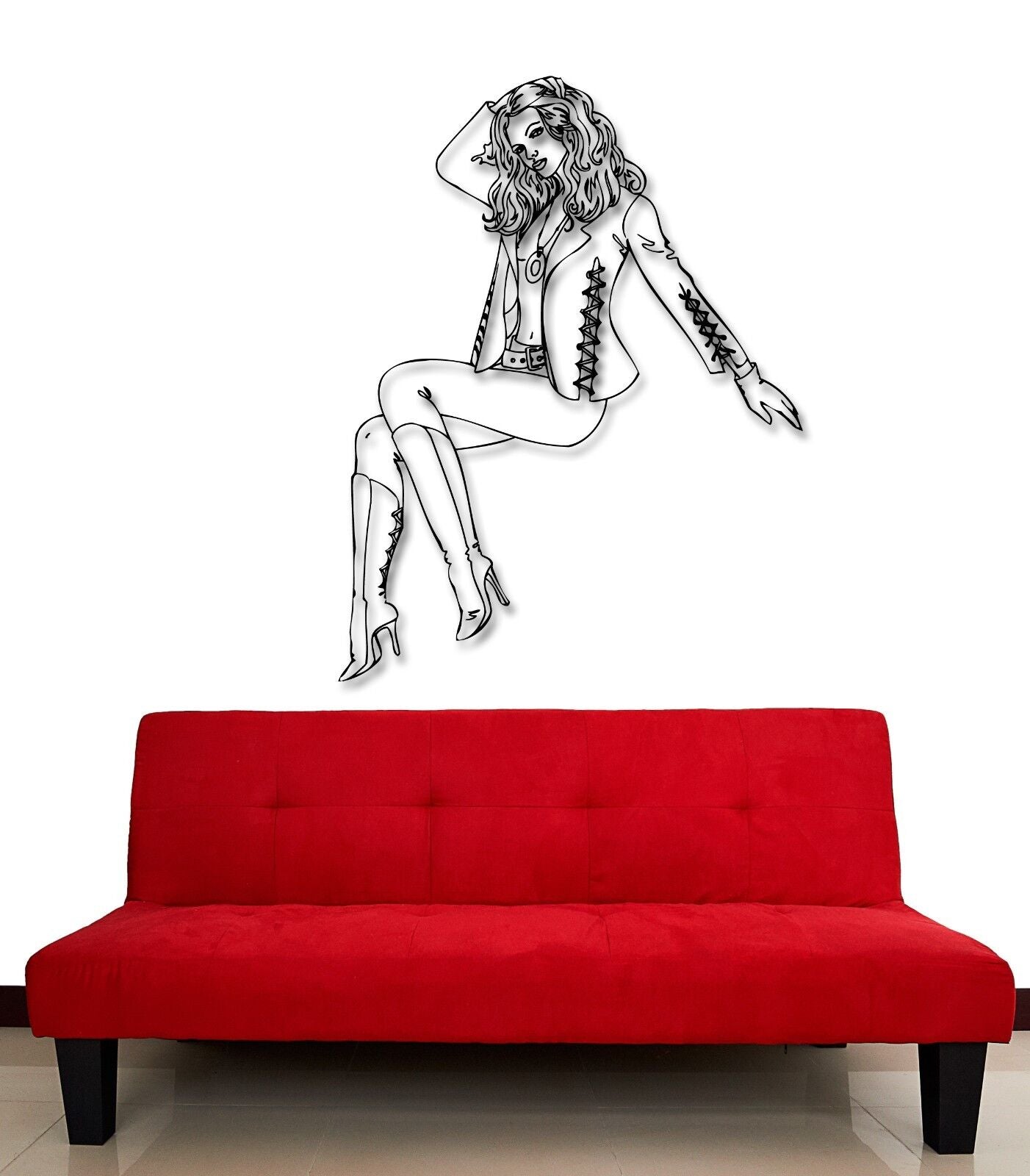 Wall Stickers Vinyl Decal Hot Sexy Girls Fashion Style Jacket (ig827)