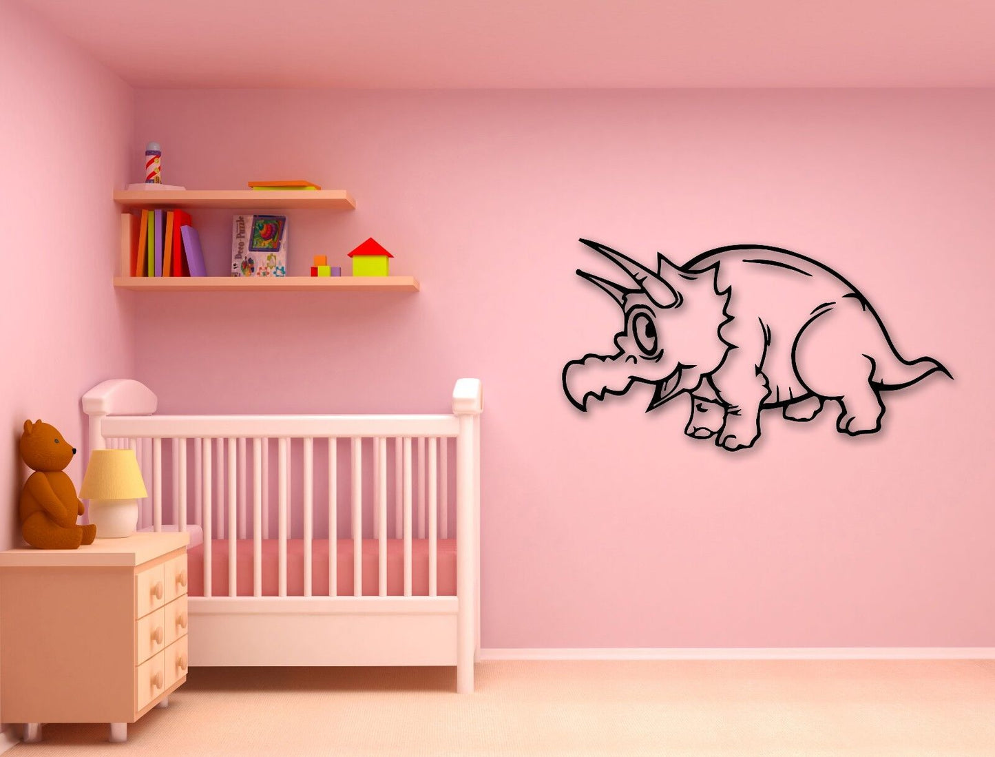 Autocollants muraux en vinyle, décor de dinosaure amusant pour chambre d'enfants (ig805)