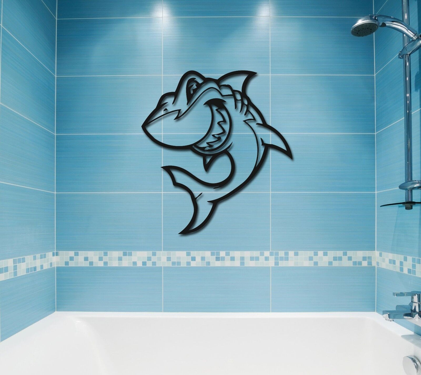 Wall Stickers Vinyl Decal Positive Shark Predator Ocean Sea Bathroom (ig794)