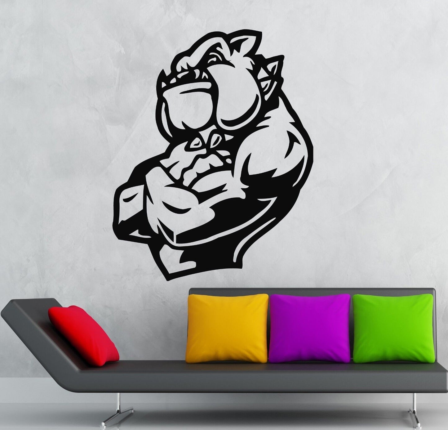 Wall Stickers Vinyl Decal Muscled Dog Animal Pets Bulldog (ig793)