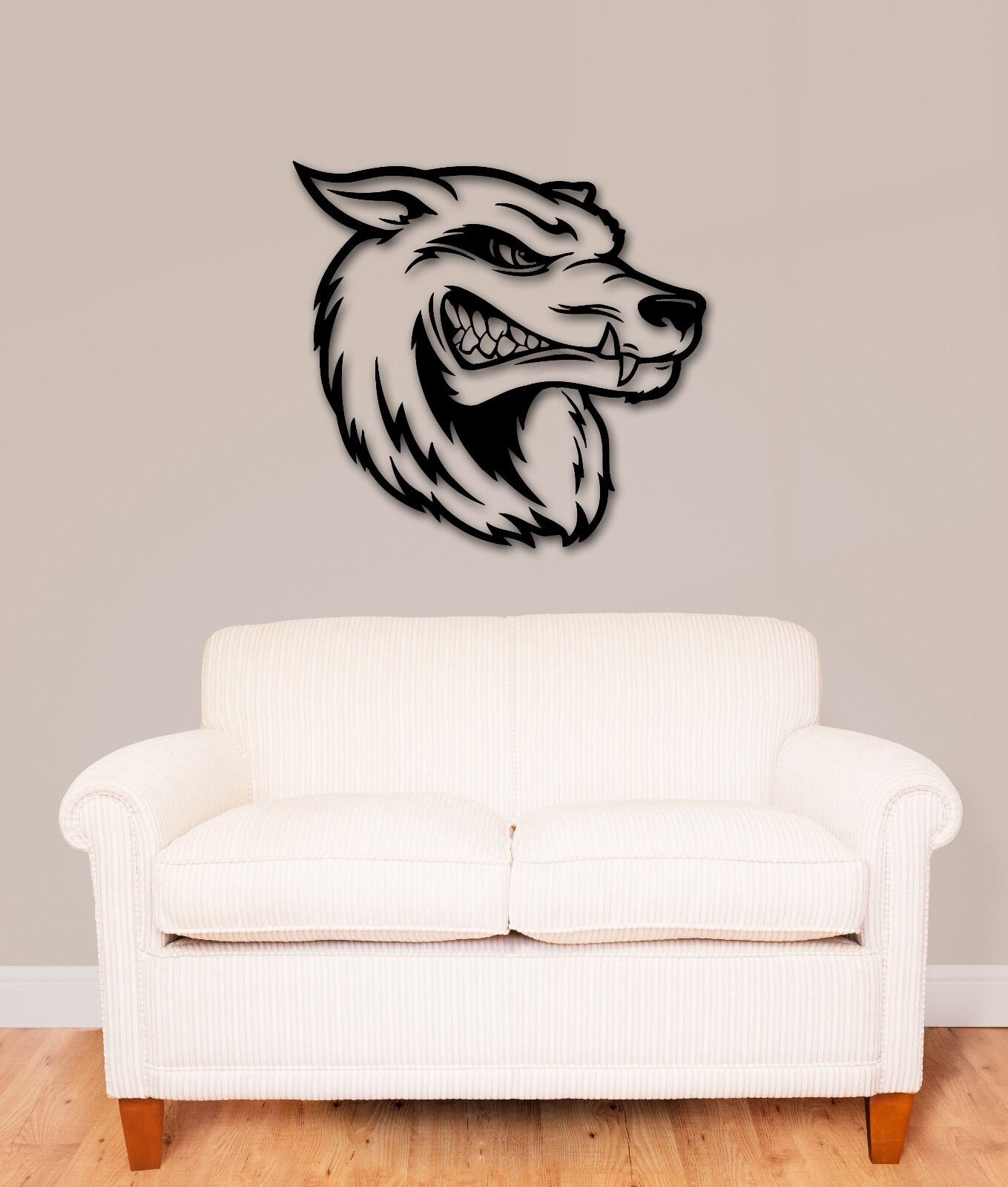 Wall Stickers Vinyl Decal Wolf Head Tribal Predator Hunting Trophy (ig765)