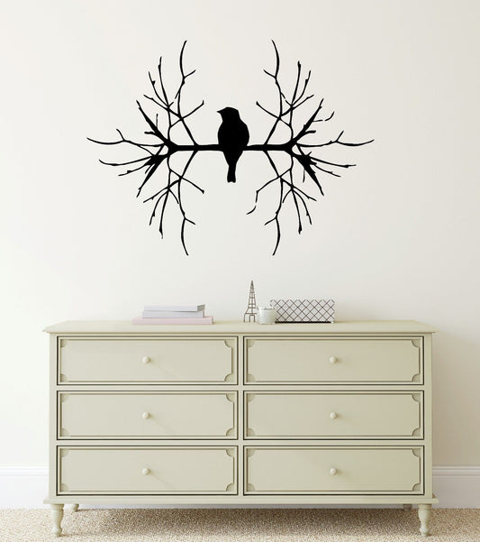 Wall Stickers Vinyl Decal Bird on Branch Tree Nature Excellent Decor (ig763)