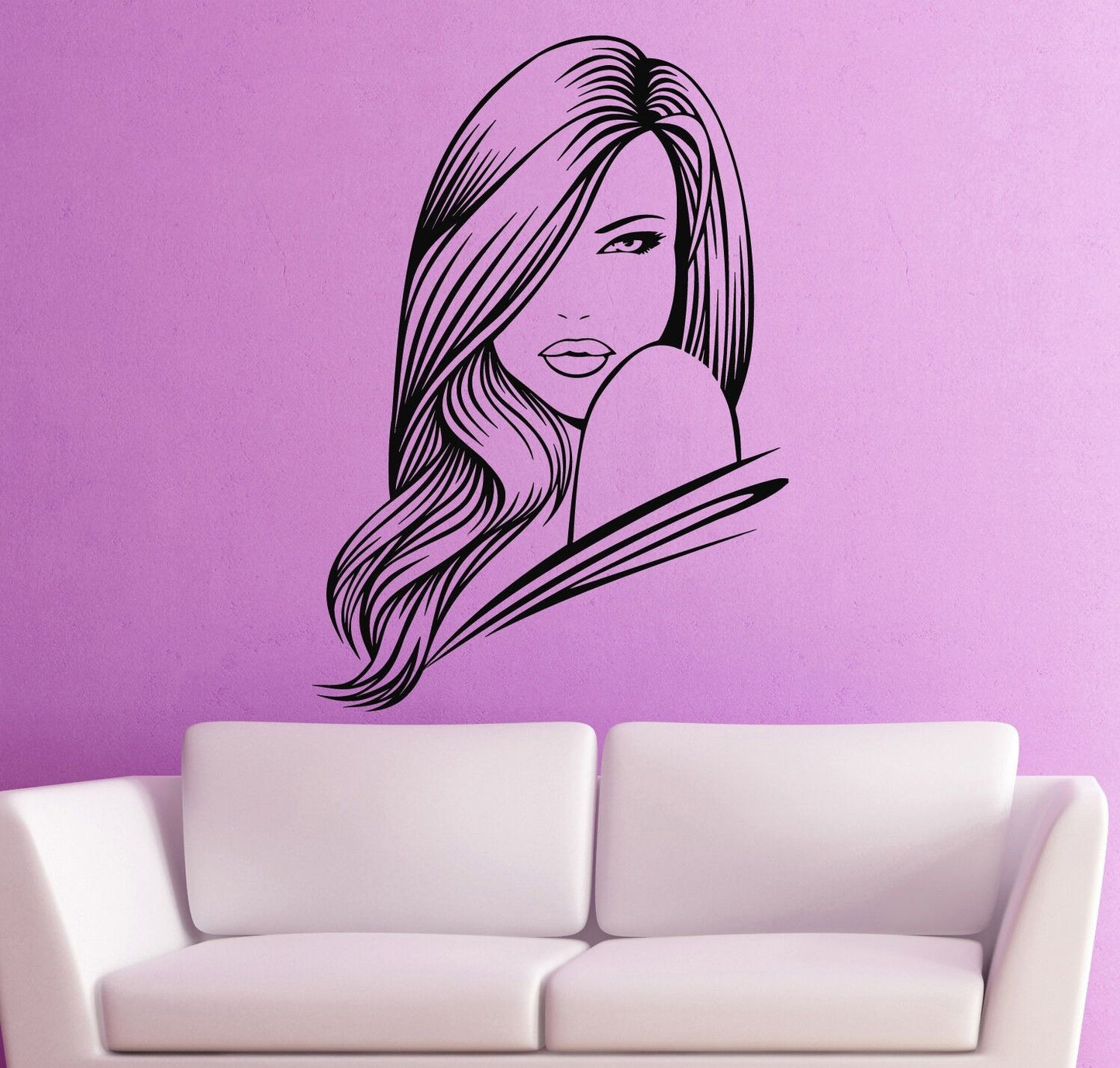 Autocollants muraux en vinyle, décor de fille Sexy pour Salon de beauté et Spa (ig756)