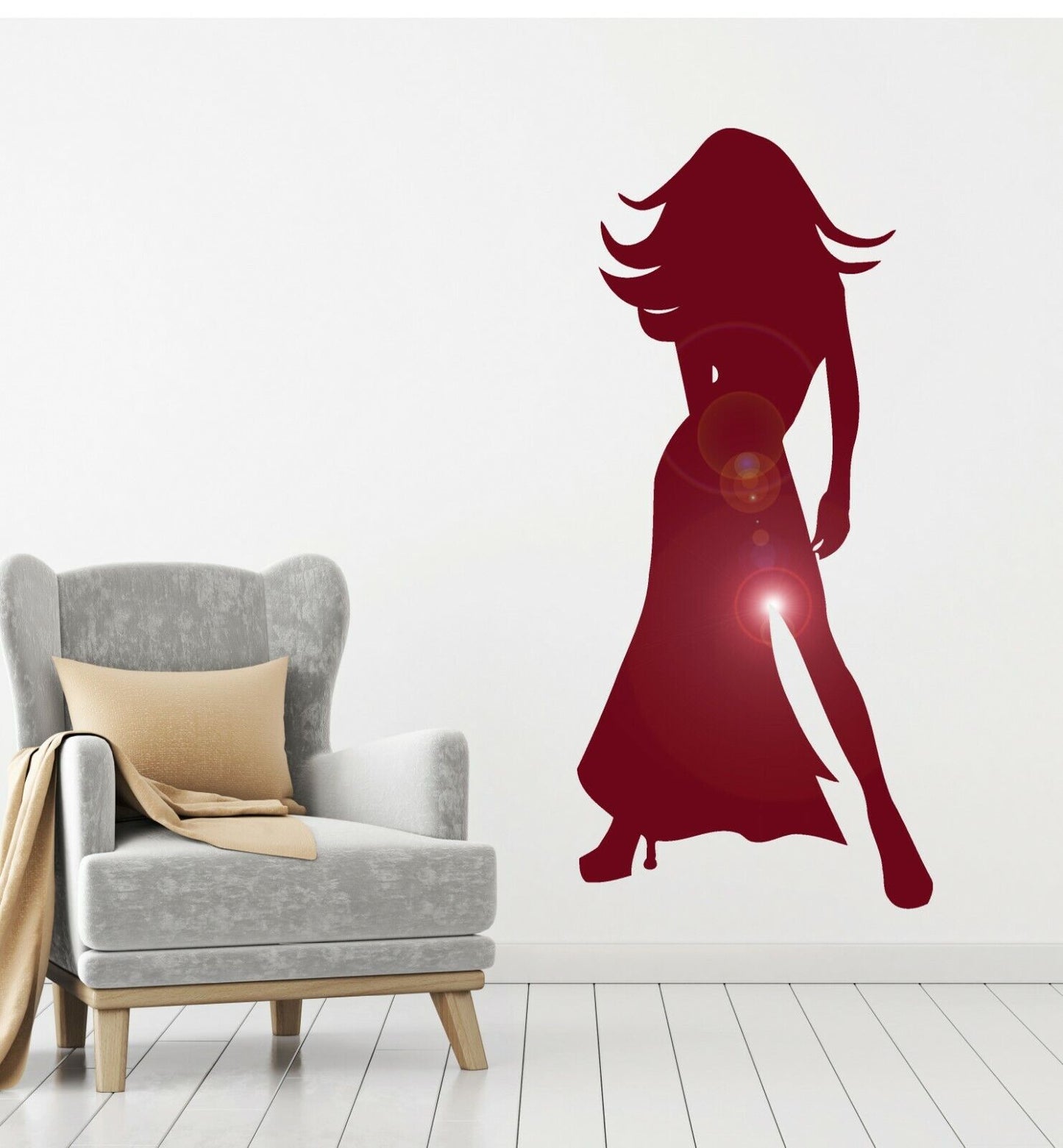 Vinyl Wall Decal Sexy Woman Silhouette Girl Dress Fashion Style Sticker (ig732)