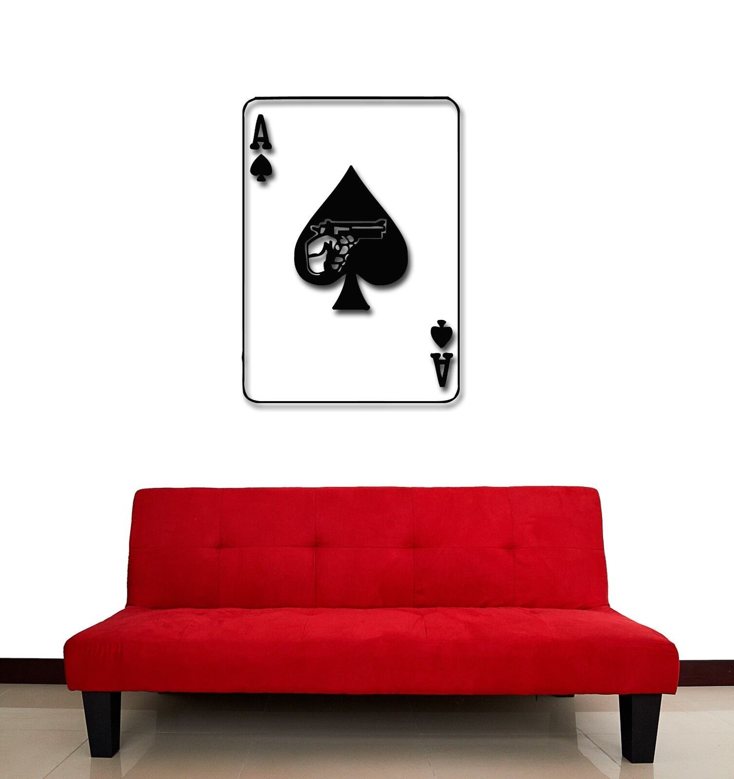 Wall Stickers Vinyl Decal Cards Poker Gambling Mafia Weapons Betting (ig731)