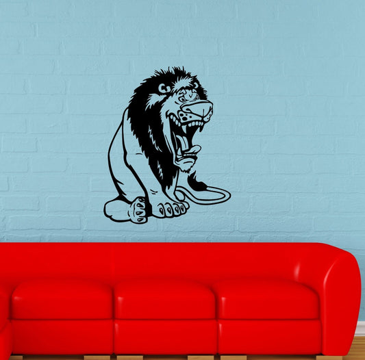 Wall Stickers Vinyl Decal Funny Animal Lion for Children's Room Baby (ig698)