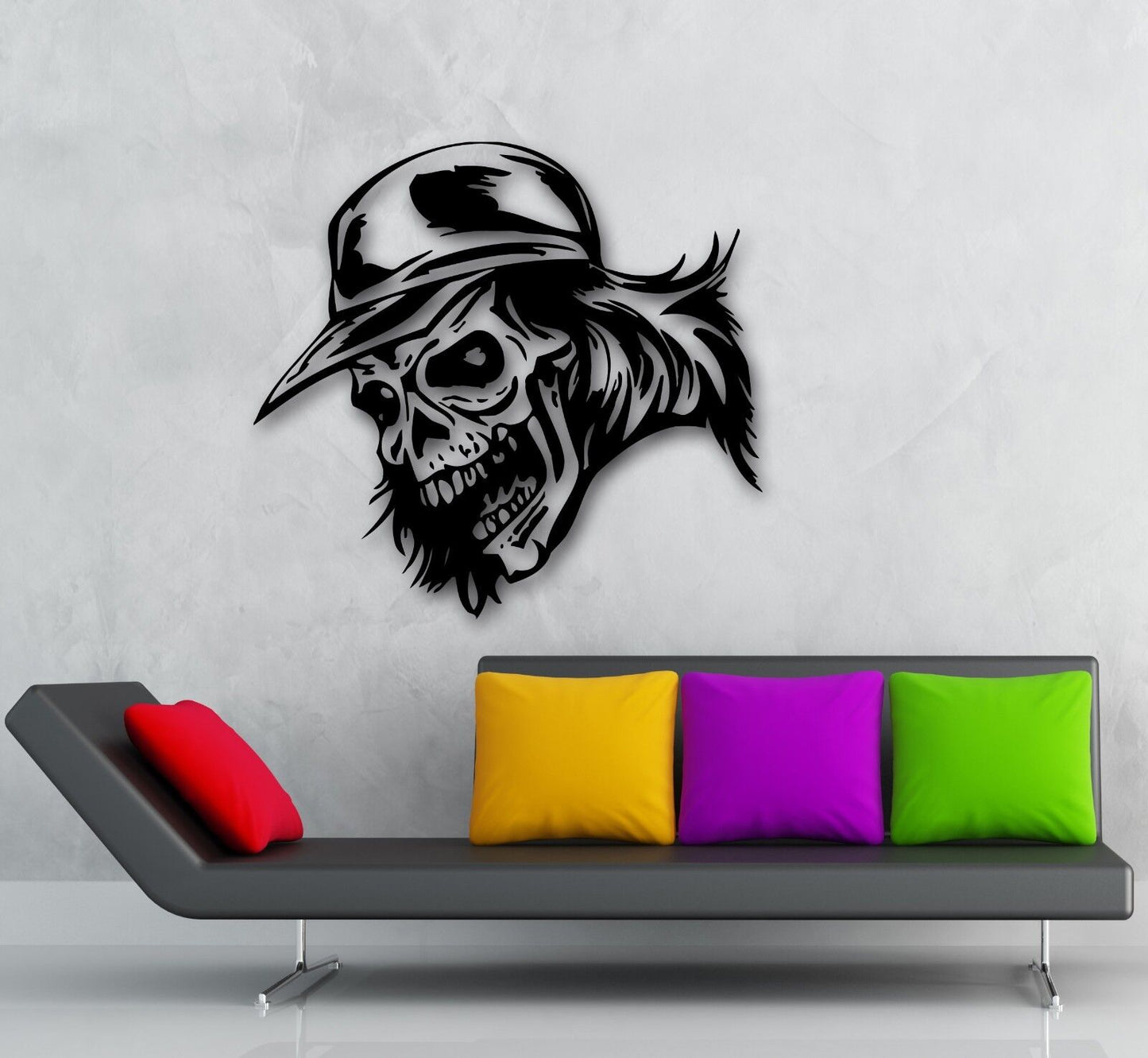 Wall Stickers Vinyl Decal Skull Cap Death Dead Cool Decor (ig686)