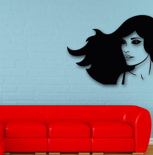 Wall Stickers Vinyl Decal Hot Sexy Girl Hair Beauty Spa Salon (ig674)