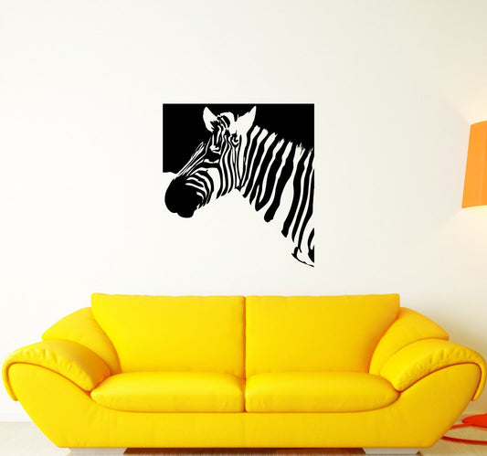 Autocollants muraux en vinyle, décor de chambre moderne avec Animal zèbre (ig627)