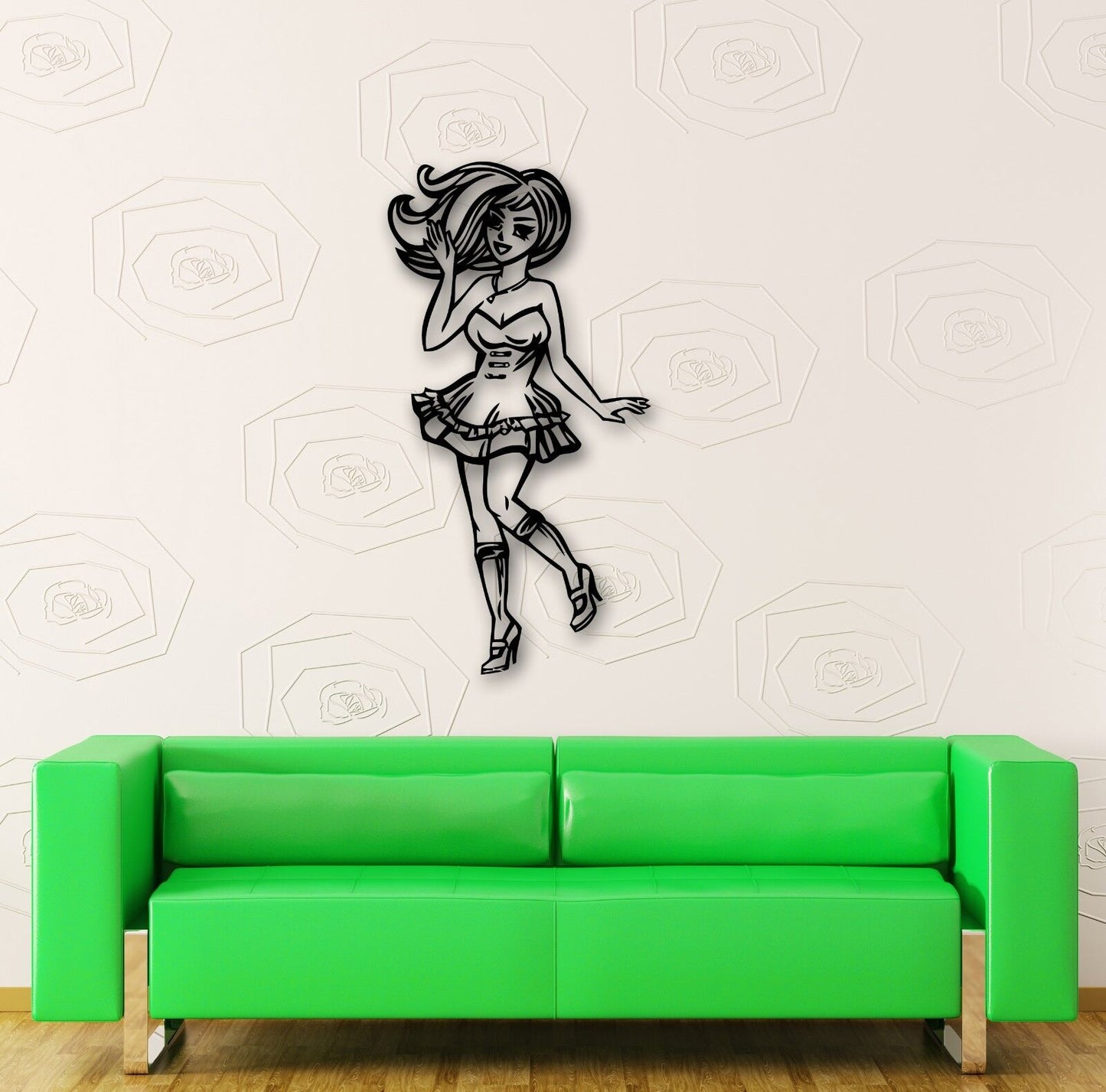 Wall Stickers Vinyl Decal Sexy Pin Up Girl Dress (ig626)