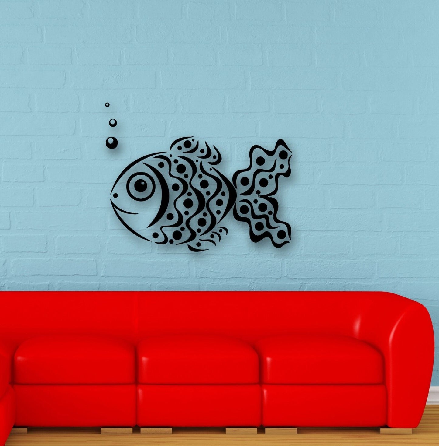 Wall Stickers Vinyl Decal Tracery Fish Ocean Sea Marine Decor (ig618)