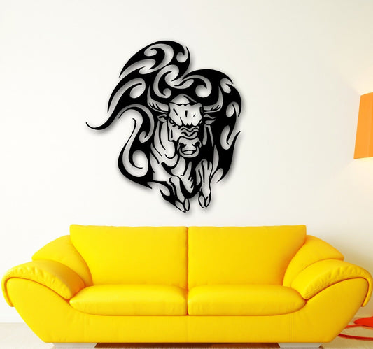 Wall Stickers Vinyl Decal Raging Bull Buffalo Animal Bullfighting (ig614)