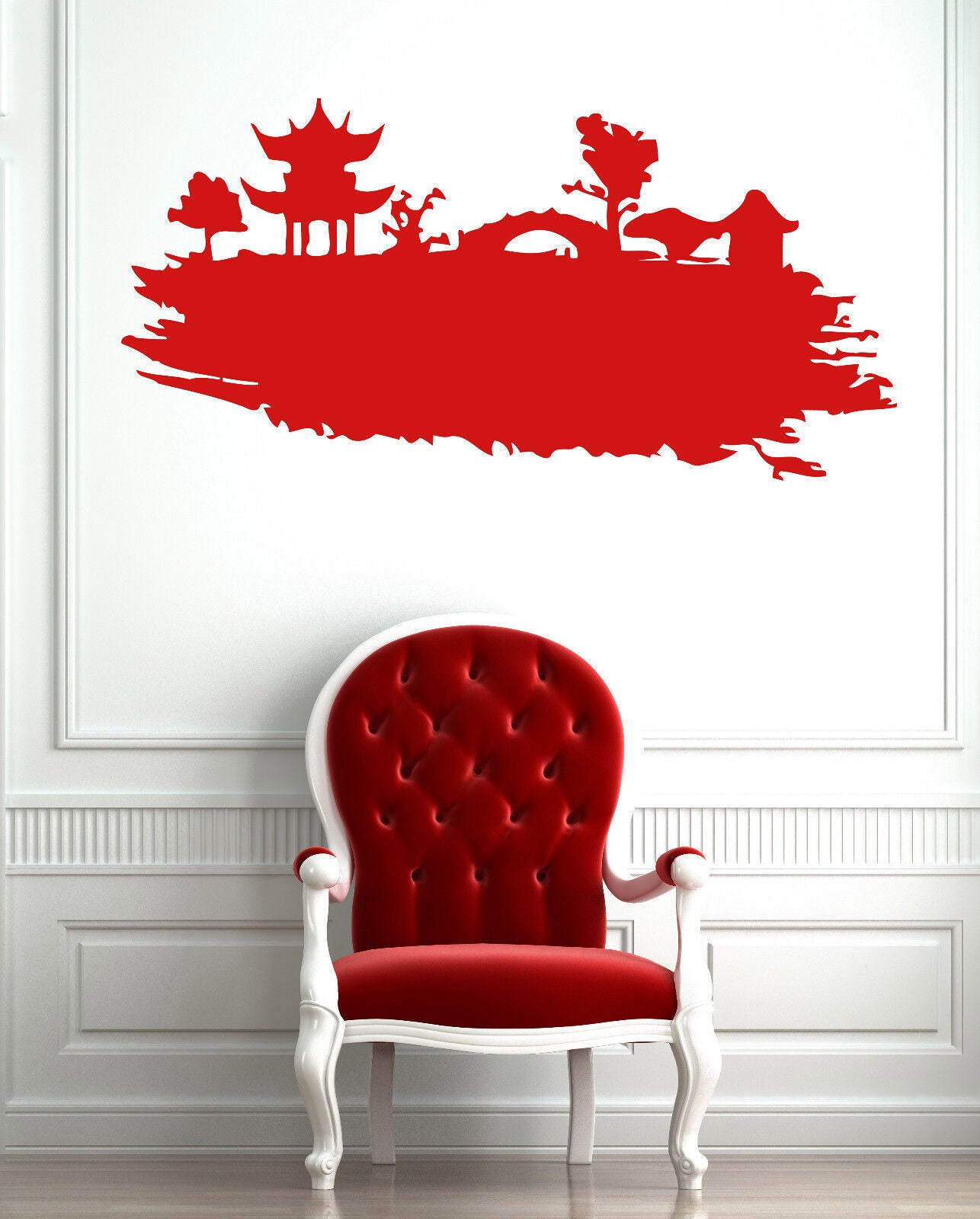 China Pagoda Oriental Decor East  Mural  Wall Art Decor Vinyl Sticker z581