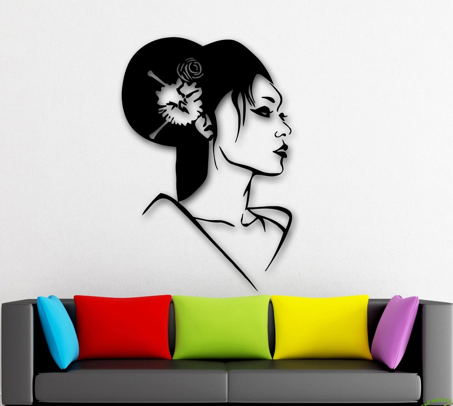 Wall Stickers Vinyl Decal Geisha Oriental Japan Sexy Girl Beautiful Woman ig1605