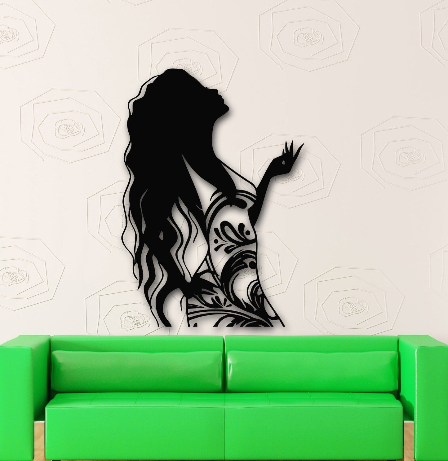 Wall Stickers Vinyl Decal Sexy Silhouette Girl in Dress Great Decor (ig579)