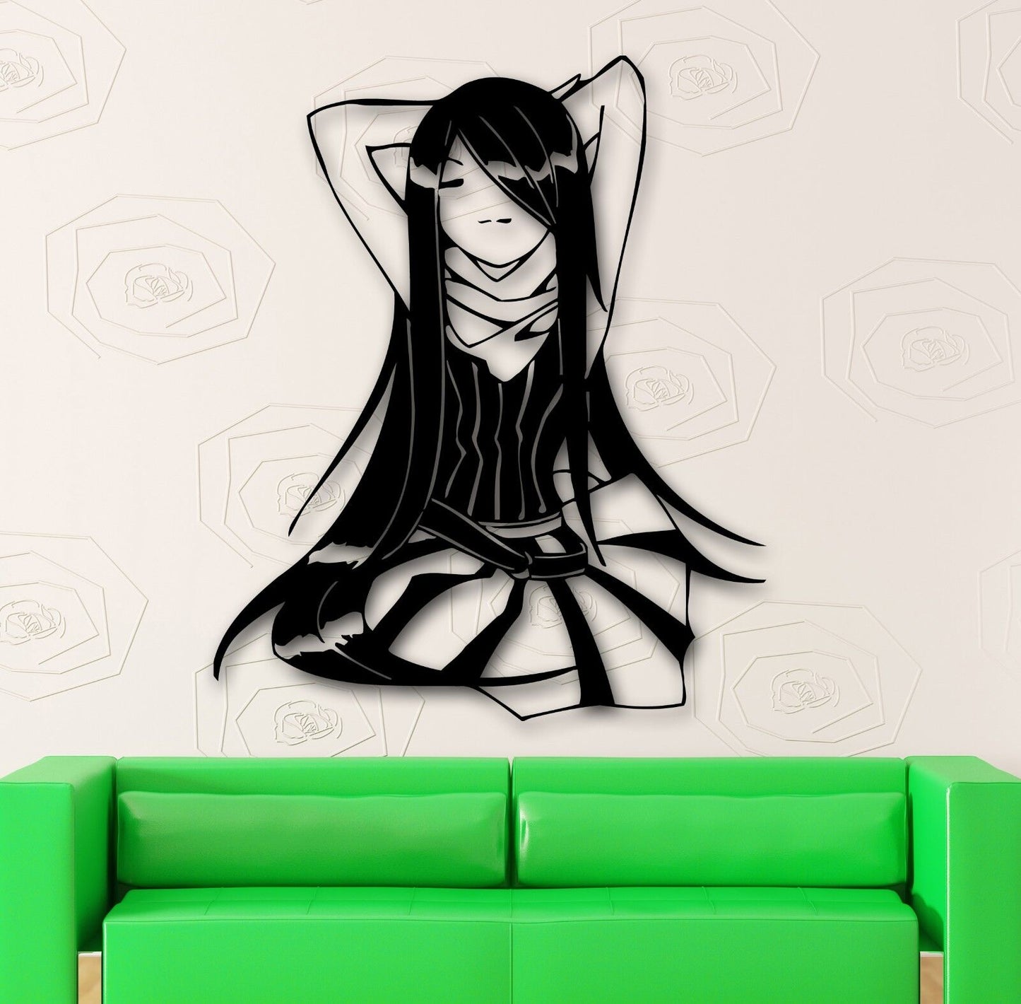 Autocollant mural en vinyle, autocollant Oriental pour adolescente, Anime Manga Cool pour chambre d'enfants (ig555)