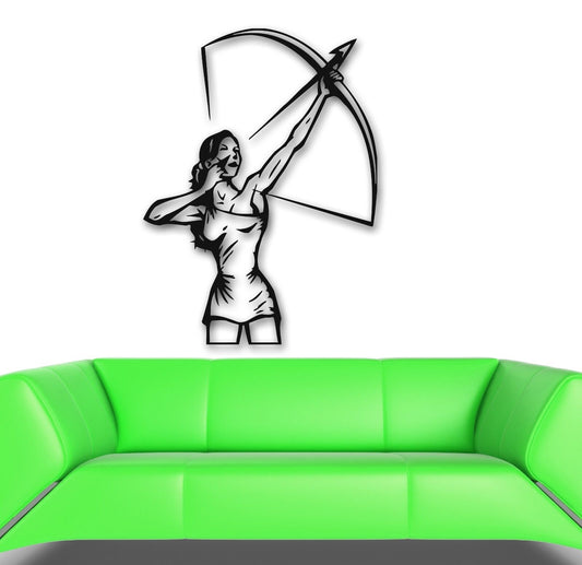 Wall Stickers Vinyl Decal Sexy Girl Archery Shooting Sport (ig540)