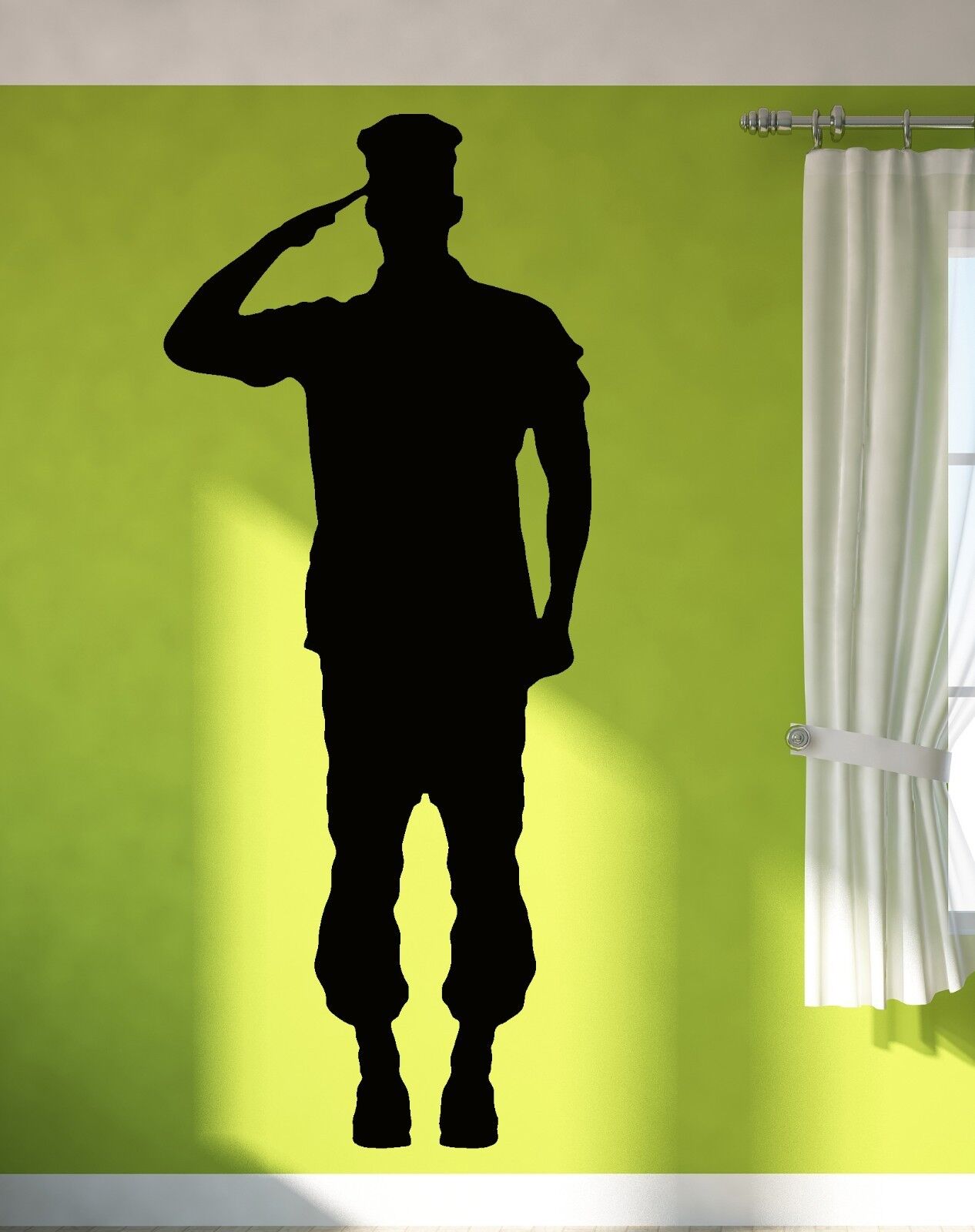 Wall Sticker Vinyl Decal Soldier Giving Salute Military Army Decor  (z1019m)