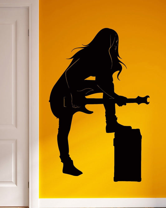 Wall Sticker Vinyl Decal Rock Star Rock Pop Music Guitar Decor  (z1045)