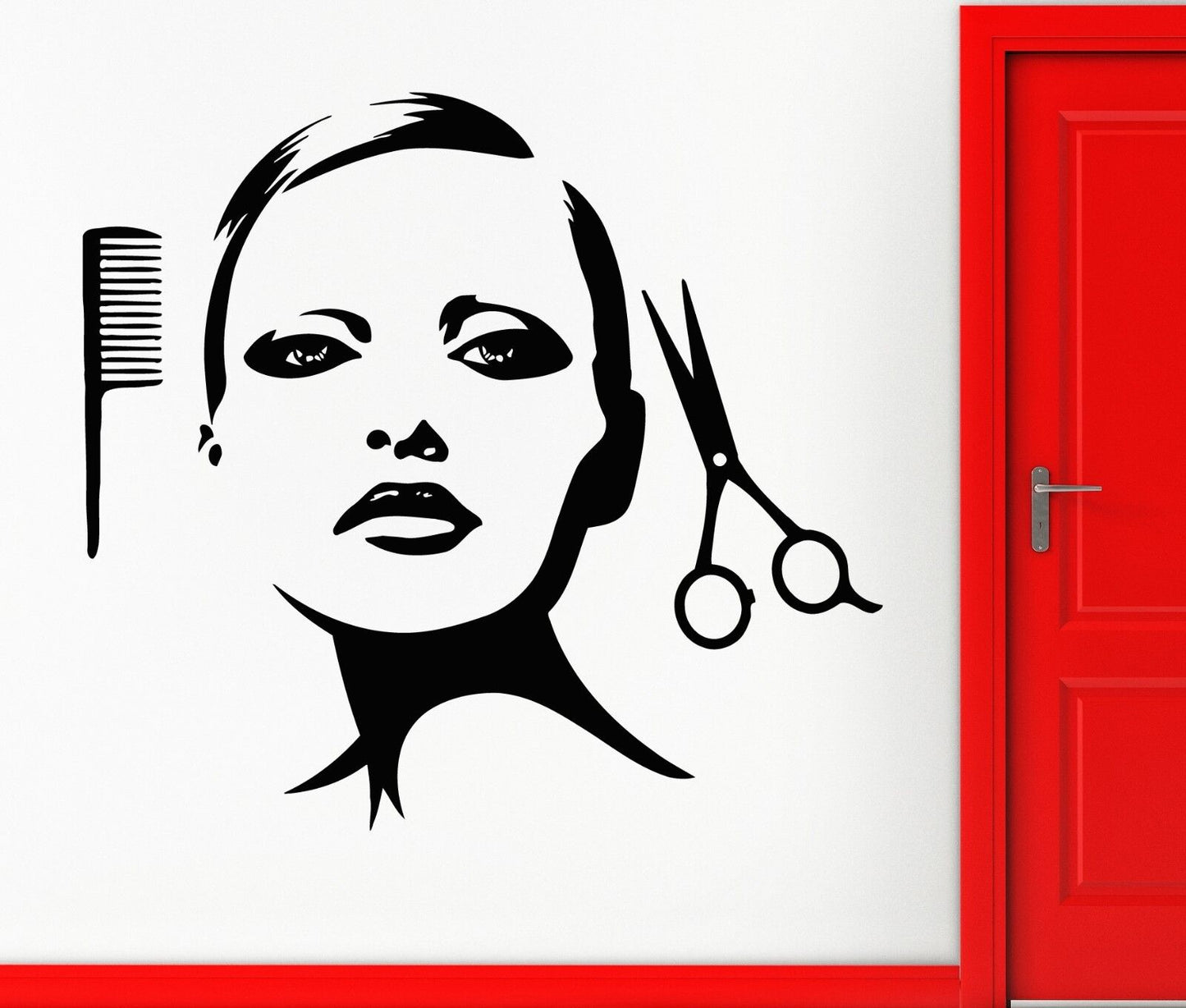 Wall Sticker Vinyl Decal Hair Beauty Salon Barbershop Sexy Teen Woman (z2226)