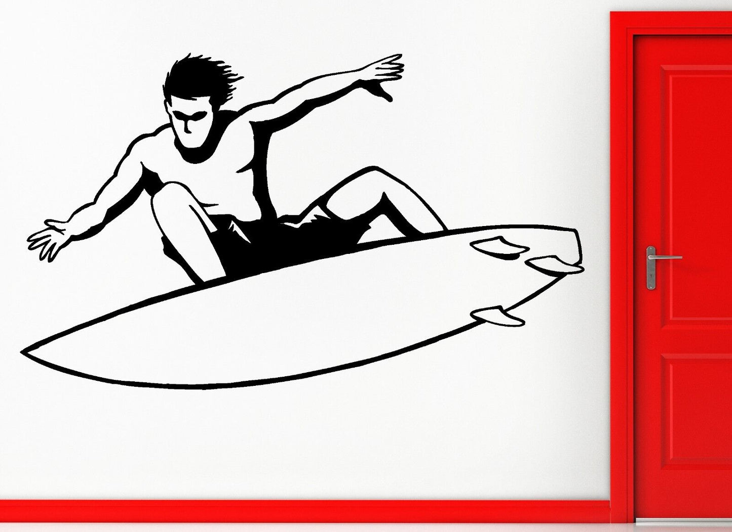 Autocollant mural en vinyle, autocollant de Surf, Sport, océan, Marine, décor de planche de Surf (z1066)