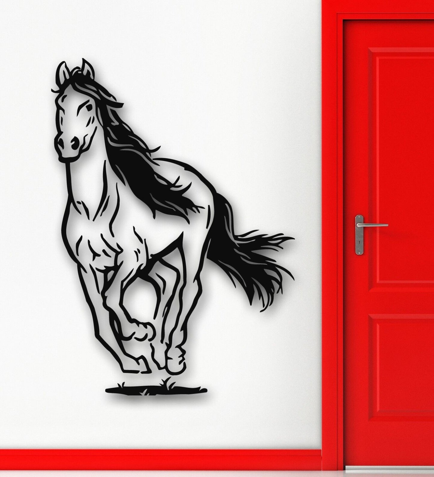 Wall Stickers Vinyl Decal Horse Racing Beautiful Animal Cool Decor (ig509)