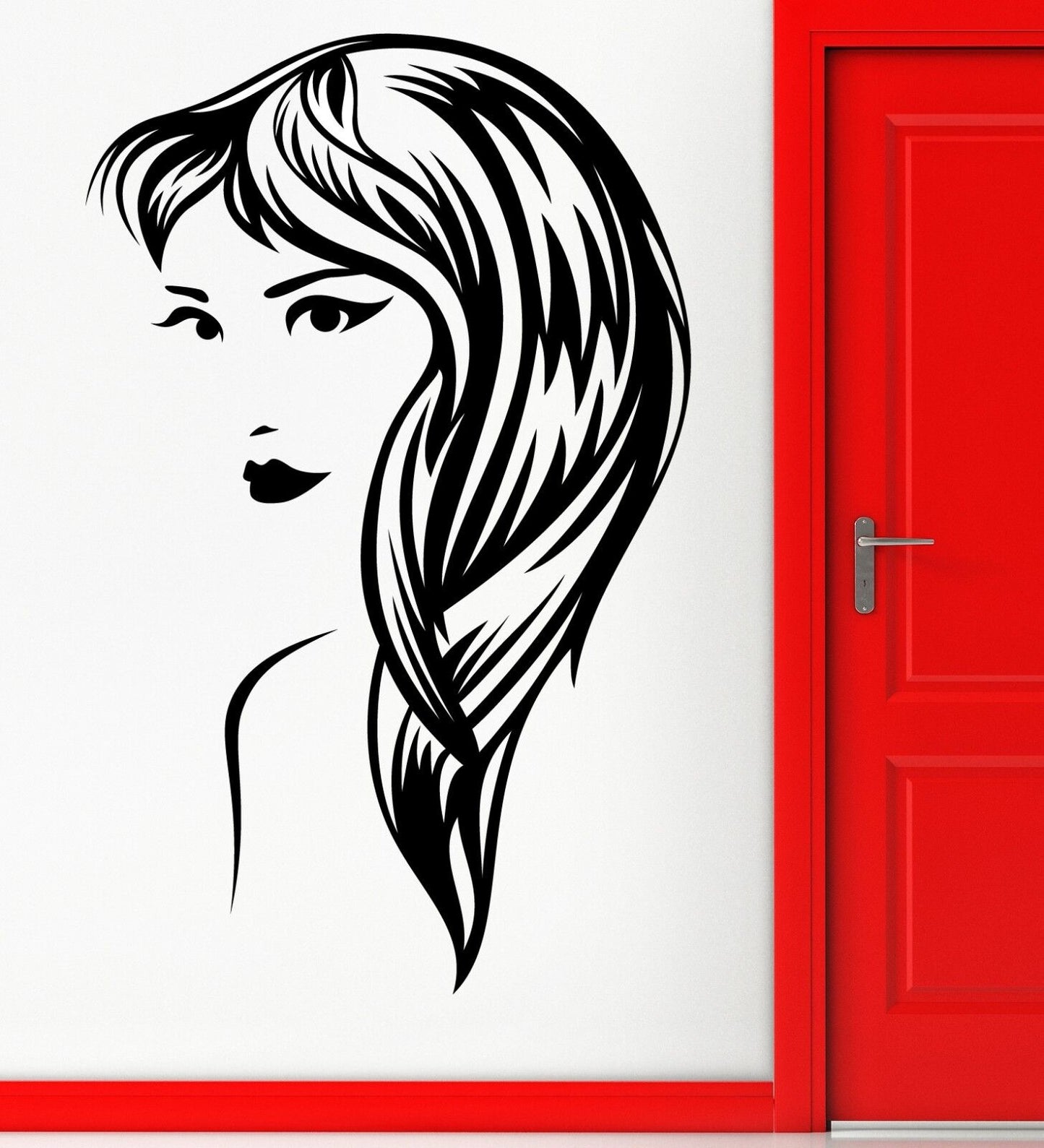 Wall Sticker Vinyl Decal Girl With Hot Sexy Face And Hair Teen Decor (z1099)