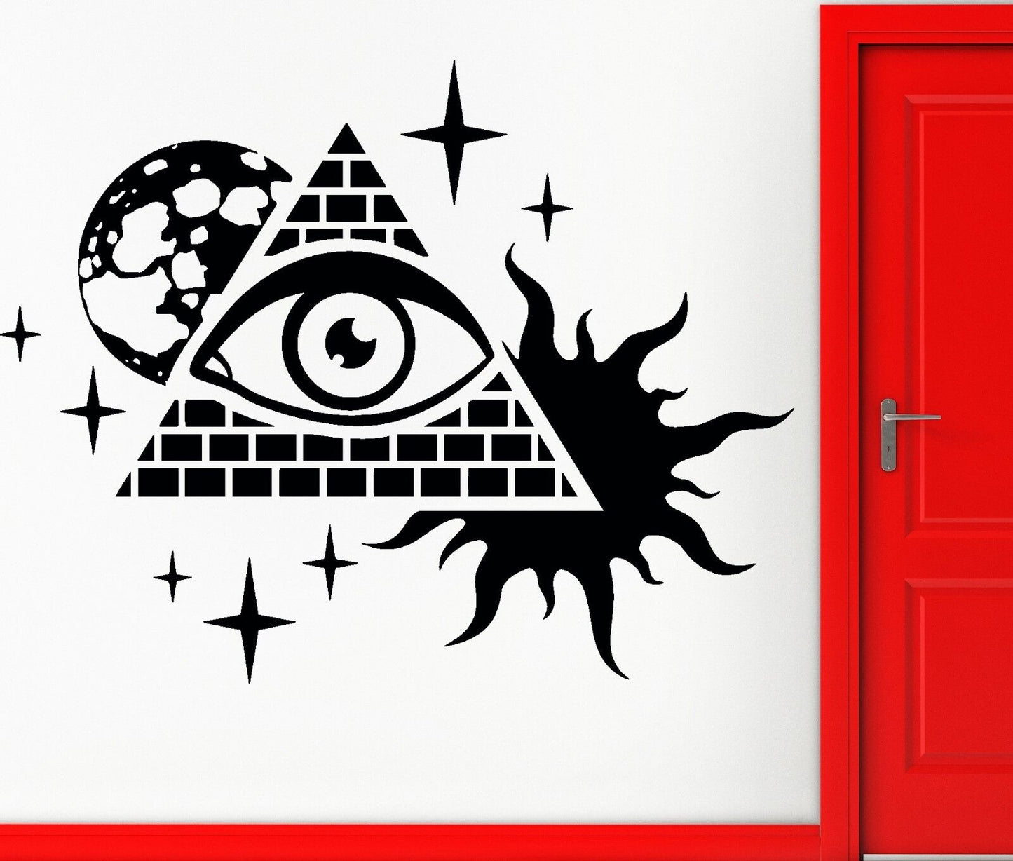 Wall Sticker Vinyl Decal Masons Freemasons Secret Organizstion Eye Decor (z1102)